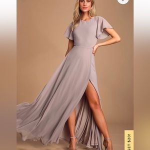 Lulus dress, slit & half open back. Beautiful on, only worn ONCE and put away.